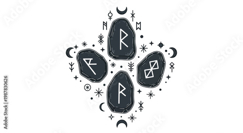 Ancient runes, celestial symbols, occult, esoteric, divination, magic, pagan, mystic, mystic symbols, ancient runes, celestial symbols