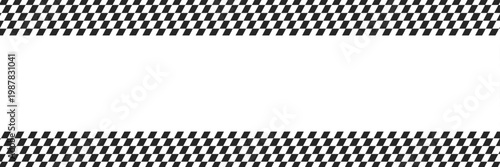 Seamless pattern of race checkered flags. Black and white checkerboard texture, motorsport finish line design. Vector illustration on white background. EPS 10 .
