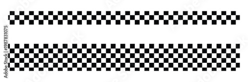 Seamless pattern of race checkered flags. Black and white checkerboard texture, motorsport finish line design. Vector illustration on white background. EPS 10 .
