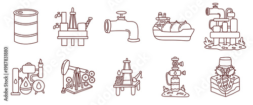 Offshore oil rig and industrial petroleum extraction equipment for energy fuel production