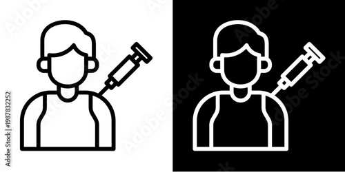 Injection Icon Set White Style Collection