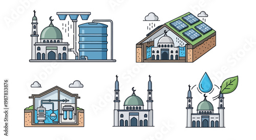 Eco-friendly Mosques: Solar Power, Water Treatment, Green Energy Solutions
