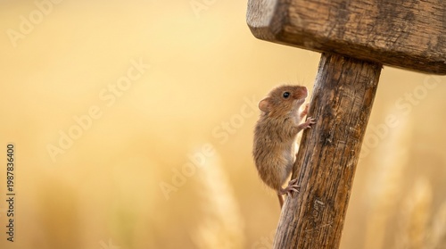 Labour Day Symbolic Animal and Industrial Tool Contrast Concept with Copy Space on Solid Background Premium Commercial Stock Photo