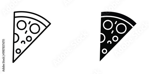 Contrast between a regular slice and a black-themed pizza slice with identical toppings