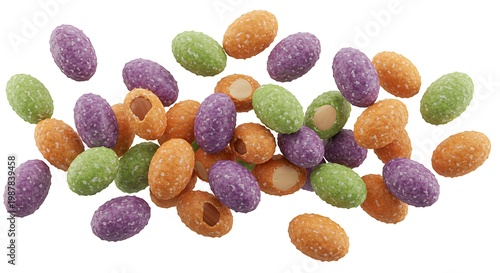 Sweet Sugarcoated Almond Dream: Colorful Candy Explosion