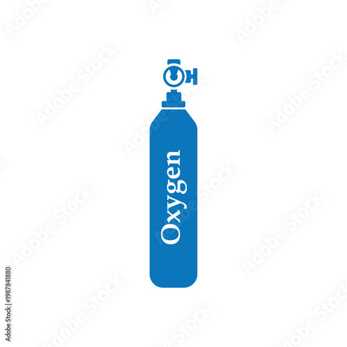Blue oxygen tank