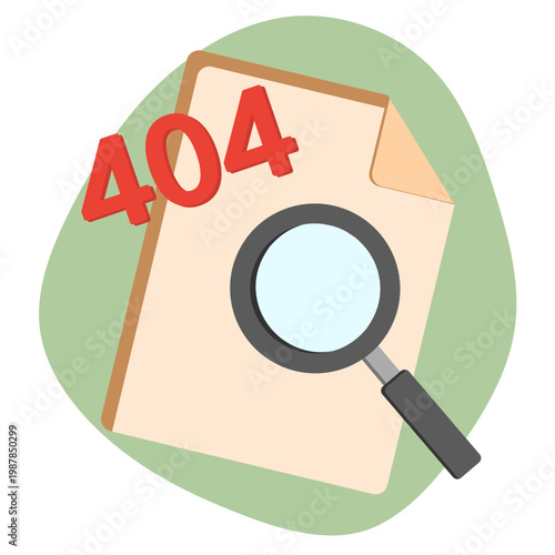 page not found illustration for web design, ui ux design, template