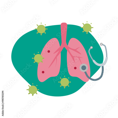 Lungs checkup illustration