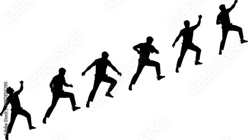 progression of human evolution running from ape to modern man flat design vector illustration