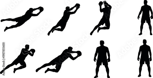 A minimalist flat design vector illustration showcasing a sequence of human movements including running, jumping, and standing. Ideal for fitness, sports, motion, education, and lifestyle projects