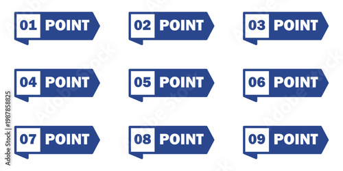 イラスト素材：ポイント,重要,チェック,注目,注意,数字