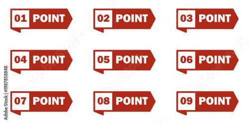 イラスト素材：ポイント,重要,チェック,注目,注意,数字