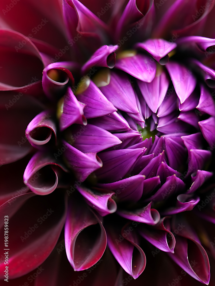 Fototapeta premium Isolated Bright Pink Dahlia Flower Head, Close-Up View, Single Beautiful Blooming Bloom magenta red dahlia flower