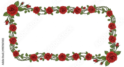 A festive Christmas frame features a winter wreath of red holly berries and green leaves, creating a decorative floral border on a nature-inspired holiday card