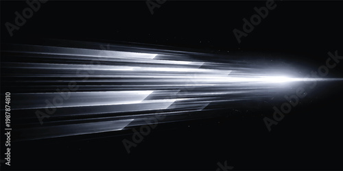 Abstract Flowing Light Wave Background, Futuristic Energy Signal Stream, Digital Data Flow Lines, Smooth Motion Technology, High Speed Innovation Banner with Copy Space