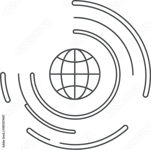 A simple outline illustration features a tall, slender chest of drawers with four equally sized compartments, each designed with a minimalist recessed handle, standing on a flat base.