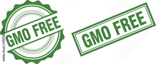 Green GMO Free Labels for Organic Food Packaging and Natural Product Marketing