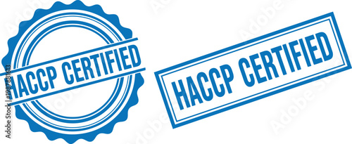 HACCP Certified Blue Stamp Badges for Food Safety and Quality Assurance Labeling