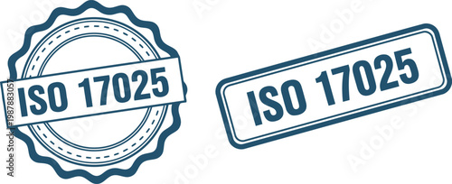 ISO 17025 certification badge icons for laboratory accreditation and quality assurance compliance