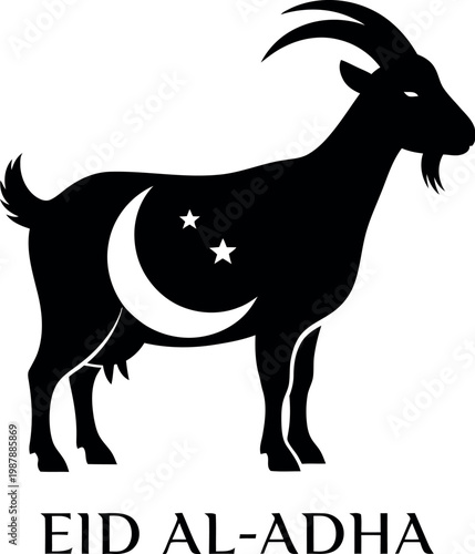 Eid al adha goat silhouette a symbolic representation of sacrifice and faith