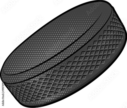 A hockey puck isolated icon...