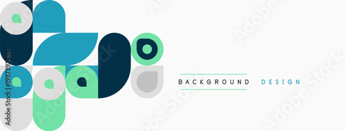 Abstract geometric shapes, teal, blue, gray tones. Minimalist design, clean lines, modern aesthetic. Background element for projects.