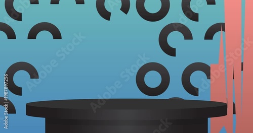 Mockup product display animation, cylinder pedestal podium. Stage showcase video for presentation.