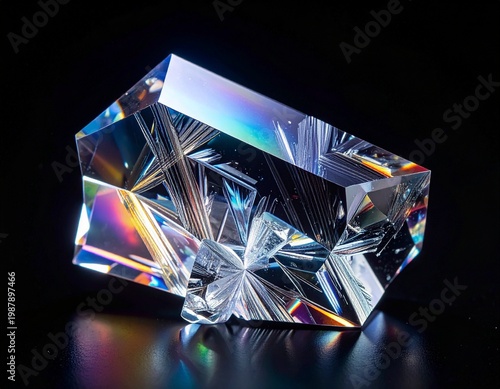 Professional Volumetric Glass Prism Caustic network and Soft Chromatic Edge Leak