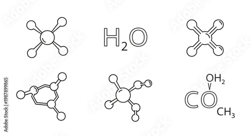 Collection of Chemical Molecular Structures and Formulas.