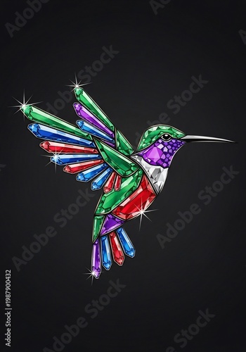 宝石のようなハチドリ、輝きと躍動