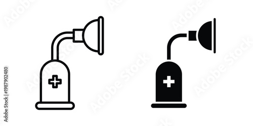 Anesthesia icon editable designs collection. black and white icons