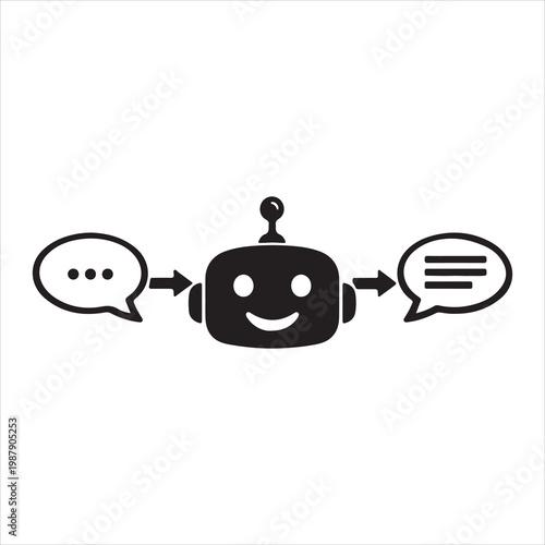 A simple robot facilitating conversation between two parties