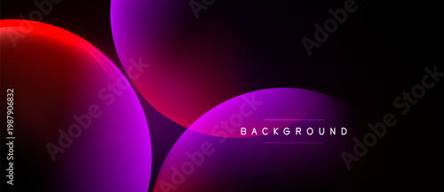 Abstract gradients blend, creating vibrant shapes against dark backdrop. Modern design evokes energy, depth, visual interest.