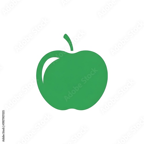 Green Apple Fresh Fruit Icon.