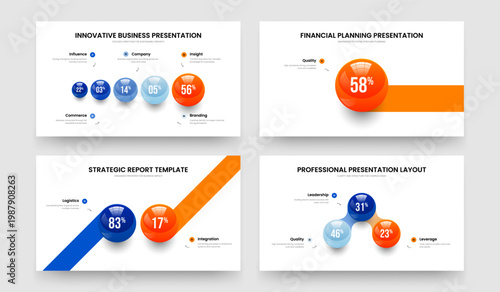 Colorful Visualization 5 1 2 3 Step Infographic Frame Layout Bundle. Corporate Innovation Five One Two Three Option Chart Slideshow Design Vector Illustration Collection.