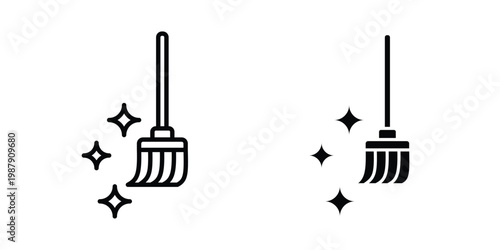 Cleaning service icon editable designs collection. black and white icons