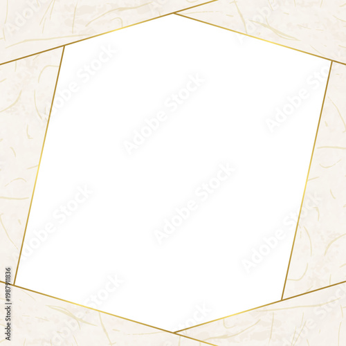 和紙風のフレーム、和風の背景素材、正方形サイズ