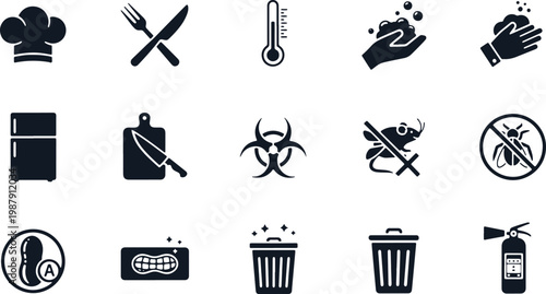 Safety and hazard icons with transparent background vector.