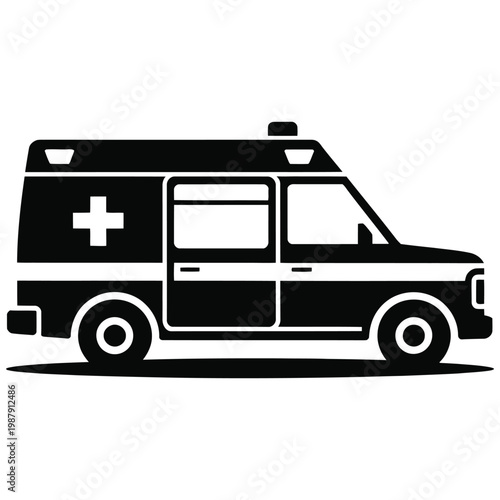 vector ambulance car