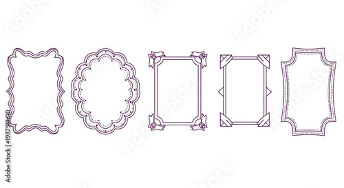 Historical frame designs for artwork and mirrors in various architectural styles