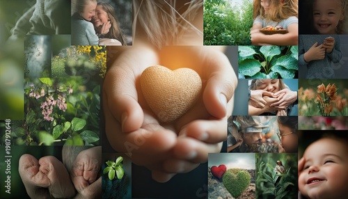 A creative collage of images representing various acts of kindness, celebrating the spirit of Good Samaritans everywhere 