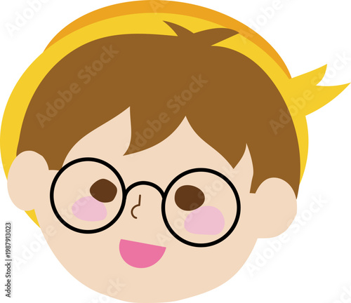 안경쓴 남자 유치원생