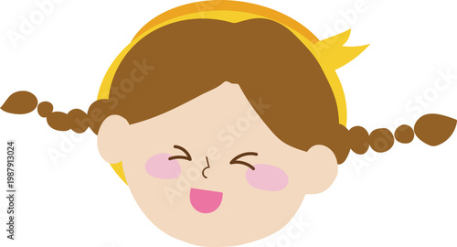 삐삐머리 여아 유치원생