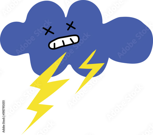 깜짝놀란 번개구름