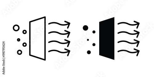 Filtration icon editable designs collection. black and white icons