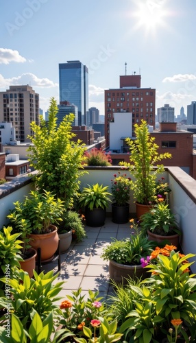 Cultivating sustainable family rooftop garden sunlit urban oasis