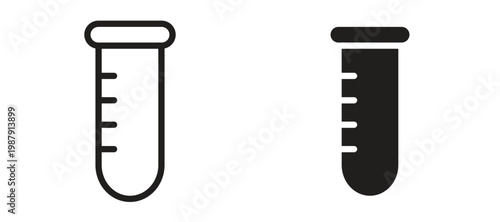 Bild auf Leinwand Beaker icon symbol, black style vector icons pack