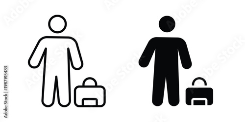 Guest icon editable designs collection. black and white icons