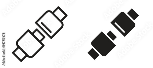 Car seat belt icon symbol, black style vector icons pack
