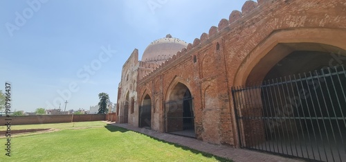 Ancient Mughal Architecture of Kabuli Bagh Mosque Built by Emperor Babur in Panipat Haryana India